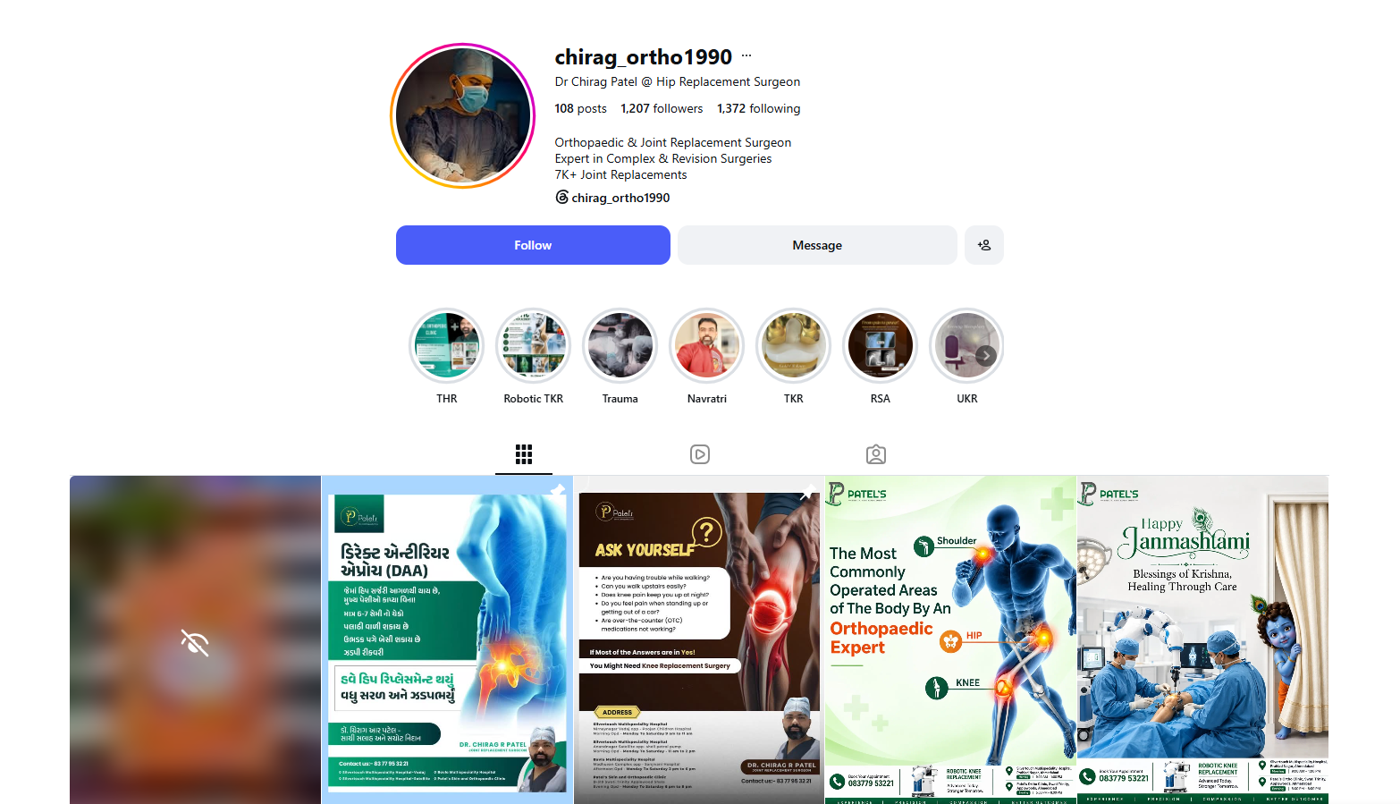 An Orthopaedic Instagram That Explains DAA and Robotic TKR Clearly — Orthopaedic Surgery case study