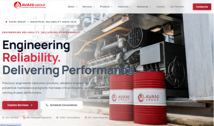 A B2B Website That Sells Reliability, Not Just Drums — Industrial Reliability case study