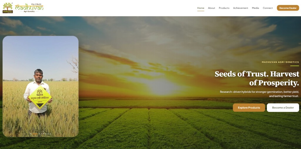 A Seed Brand Website Built for Farmers and Dealers Alike — Agri Genetics case study